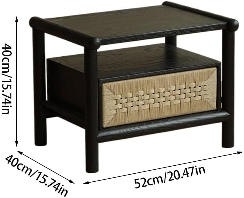 Chinese Style Bedside Nightstand 🛏️✨ Storage Drawer Table