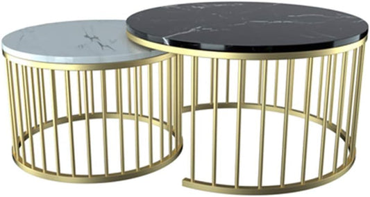 Marble Nesting Coffee Tables ☕✨ Modern Living Room Set