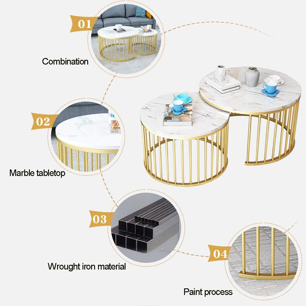 Marble Nesting Coffee Tables ☕✨ Modern Living Room Set