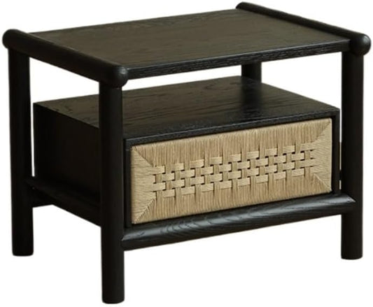 Chinese Style Bedside Nightstand 🛏️✨ Storage Drawer Table