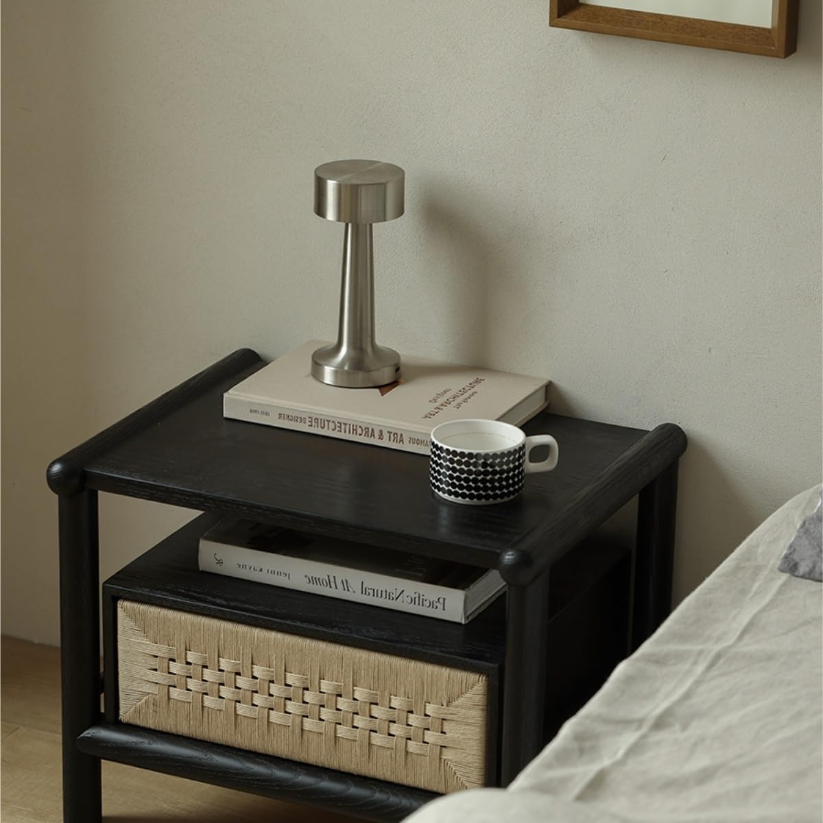 Chinese Style Bedside Nightstand 🛏️✨ Storage Drawer Table