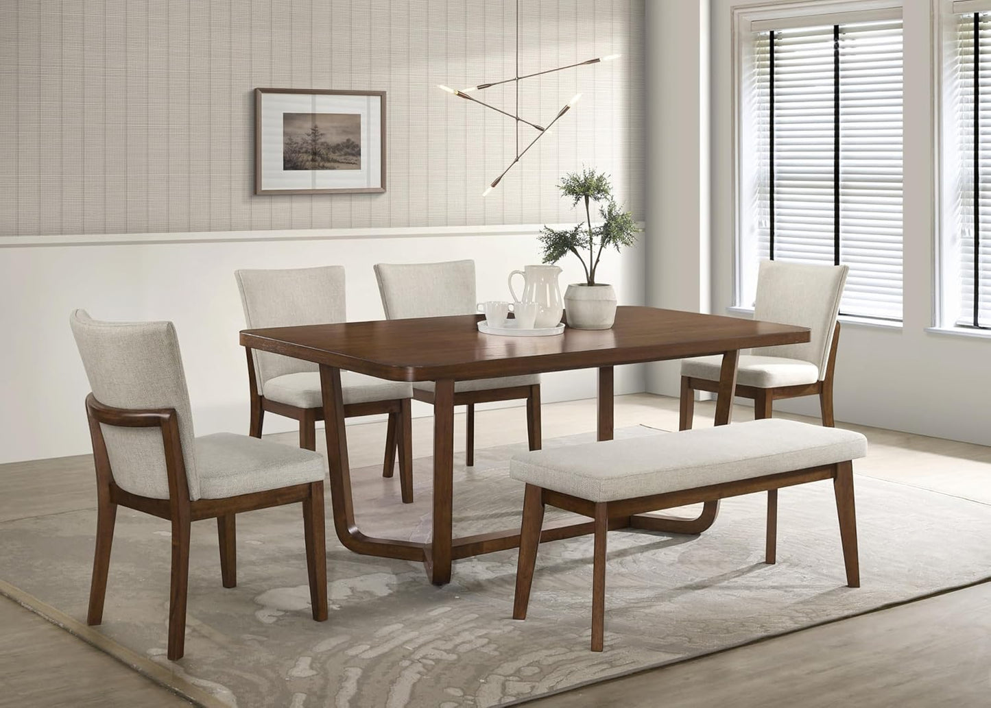 Sculptural Dining Table 🪑✨ Mid-Century Modern Style